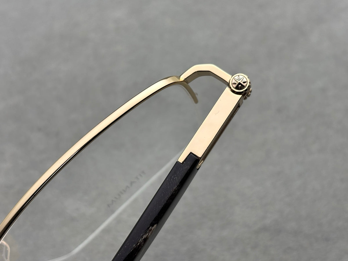 55mm-Unisex Lightweight Titanium Alloy Semi-Rimless Rectangle Optical Glasses