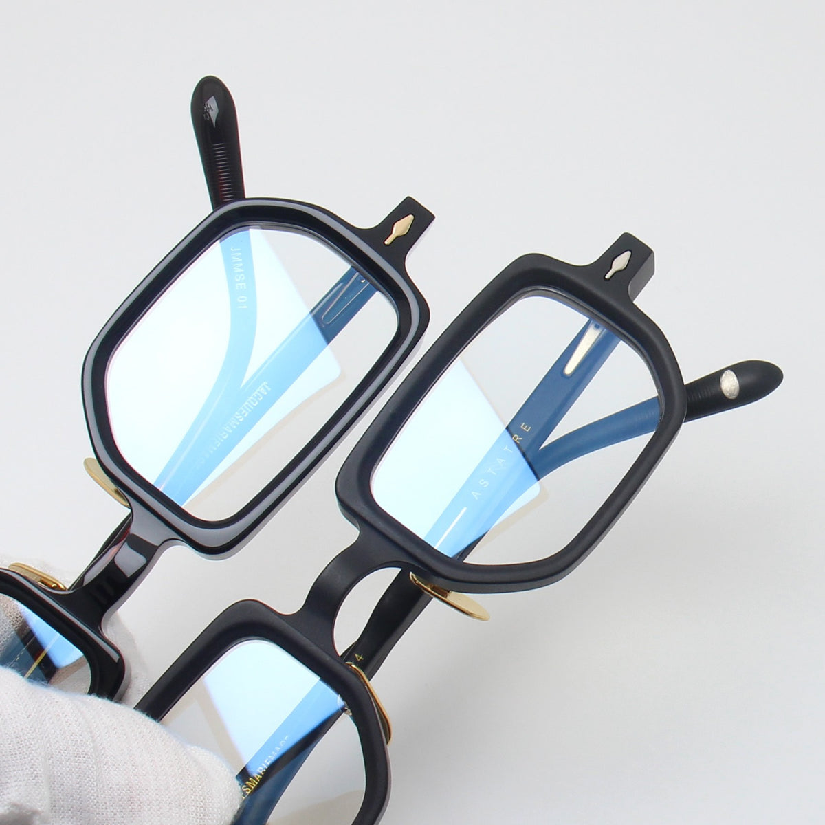Jacques- Astaire Retro square Acetate Optical Glasses