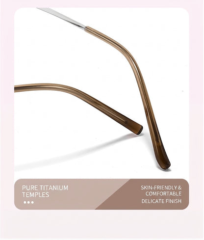 M8238Z Lightweight Cat-Eye Eyeglasses – TR & Titanium Frame
