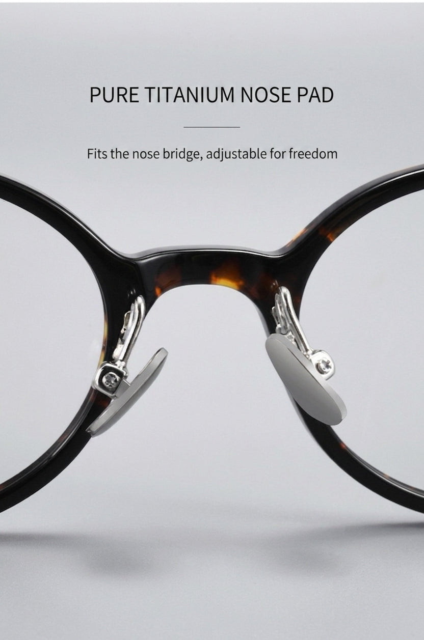 30906Y Lightweight Titanium Acetate Round Eyeglasses – Unisex