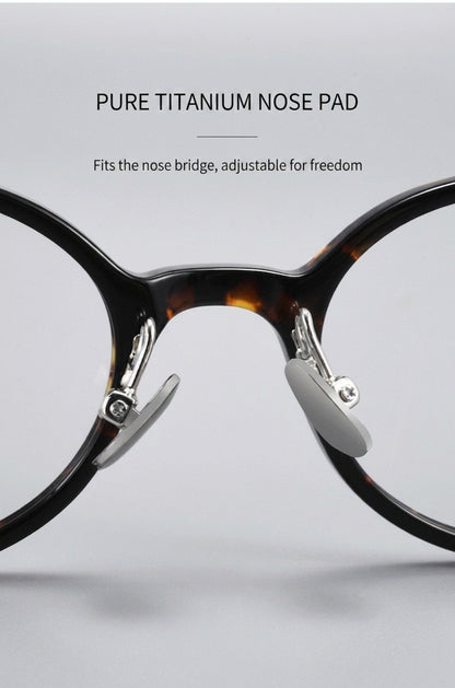 30906Y Lightweight Titanium Acetate Round Eyeglasses – Unisex