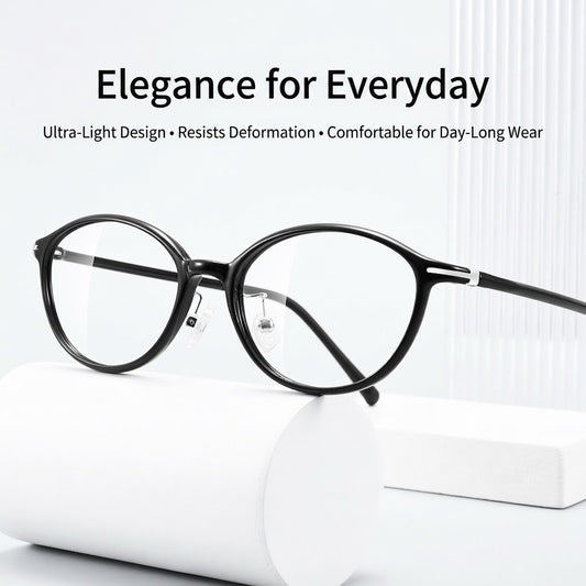 1513 Lightweight Round Eyeglasses – Flexible TR Unisex Optical Frame
