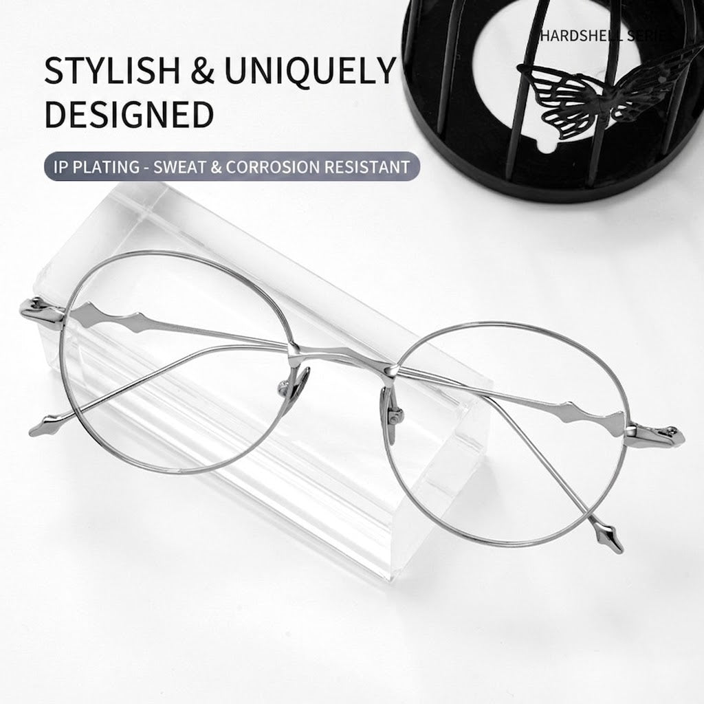 H603H Rimless Rectangle Pure Titanium Eyeglasses – Lightweight Frameless Optical Frame (Copy)