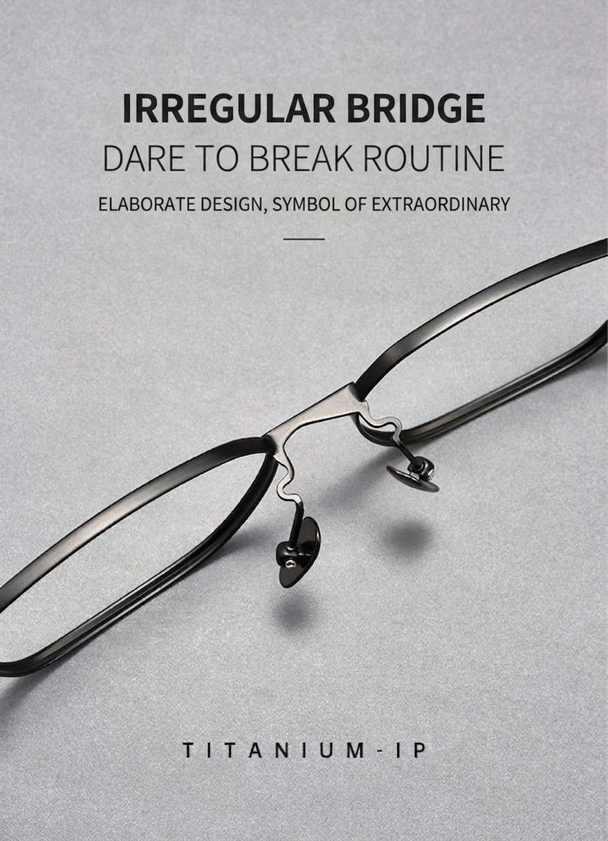 SEVENZ Lightweight Titanium Rectangle Eyeglasses – Retro Unisex 54mm Frame