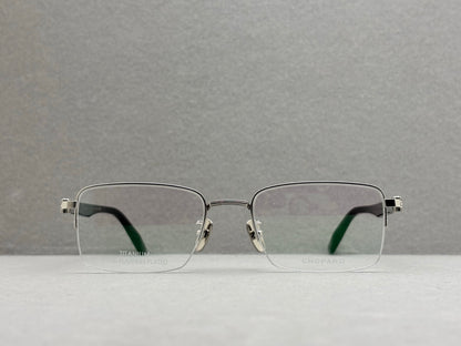 55mm-Unisex Lightweight Titanium Alloy Semi-Rimless Rectangle Optical Glasses