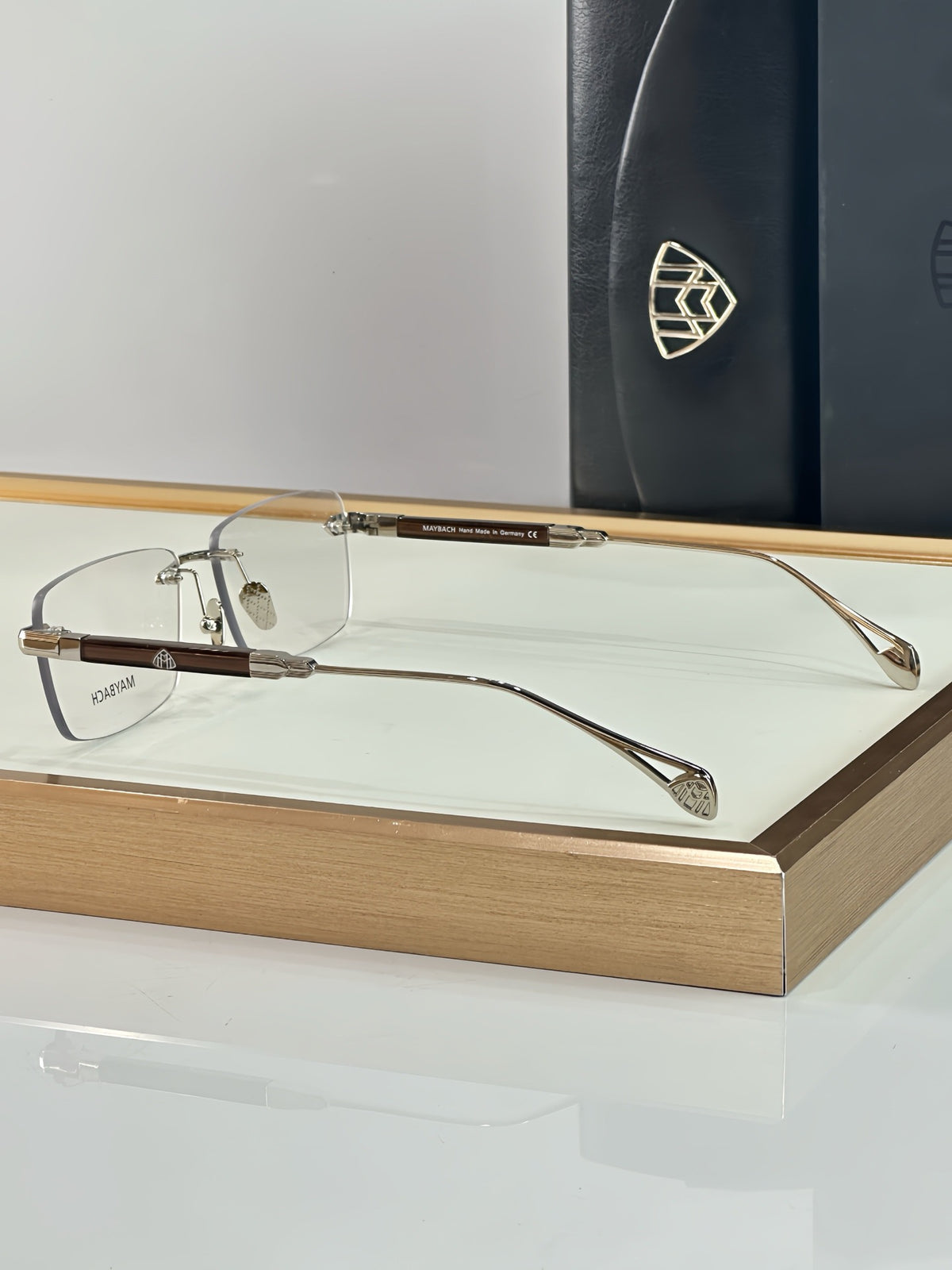 EDITOR Luxury Rimless Square Optical Glasses – 56mm Unisex Frameless Eyewear