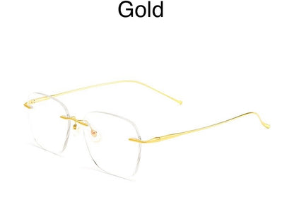 8978WK Pure Titanium Rimless Eyeglasses – 57mm Blue Light Blocking Glasses