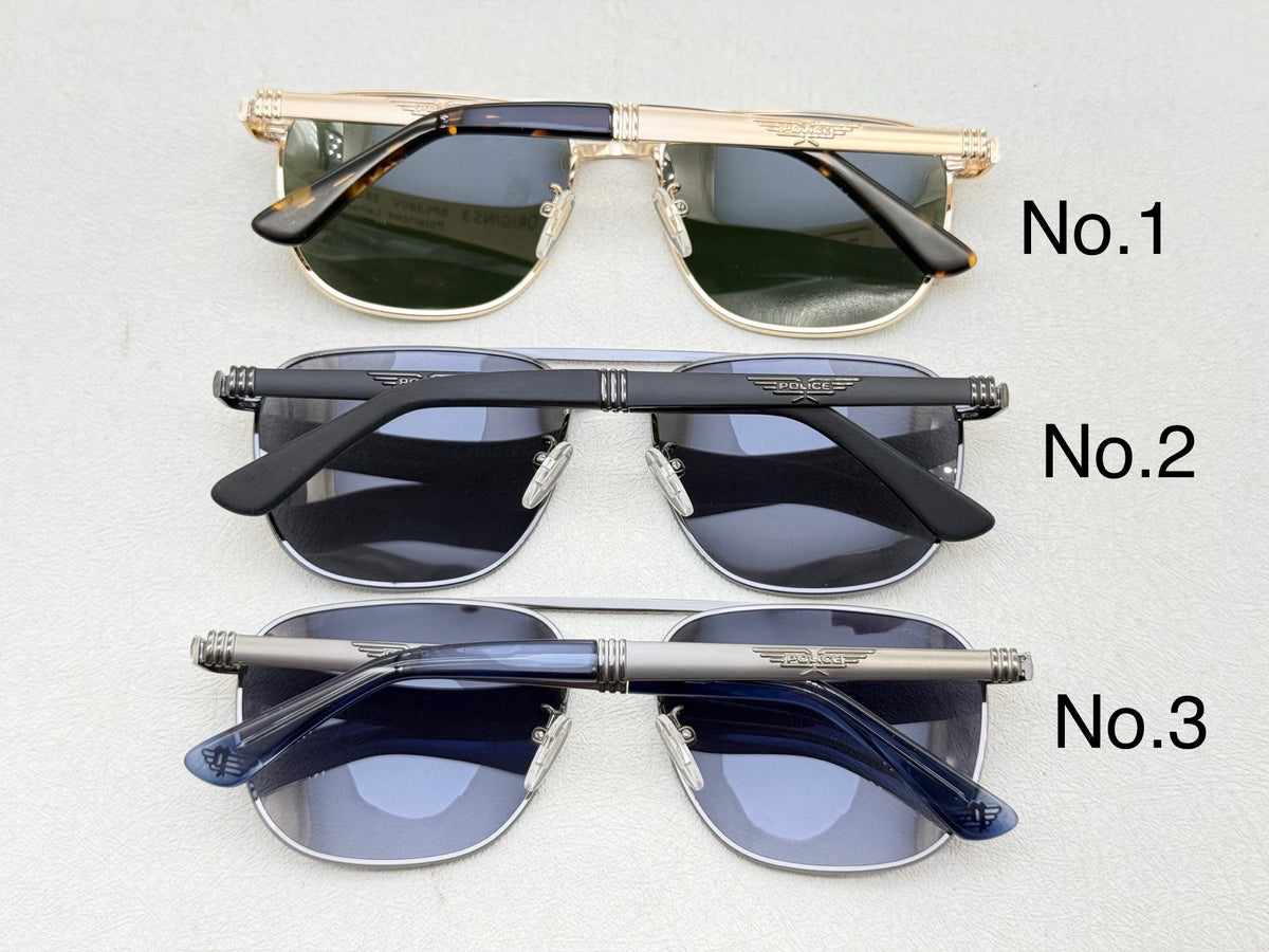 SPL890V Classic Rectangle Metal Sunglasses – 58mm