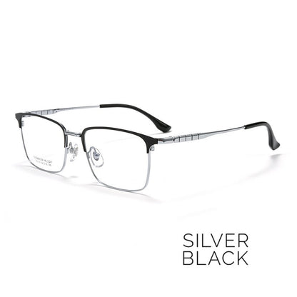 X15115 Ultra-Light Titanium Retro Browline Prescription Eyeglasses – Unisex