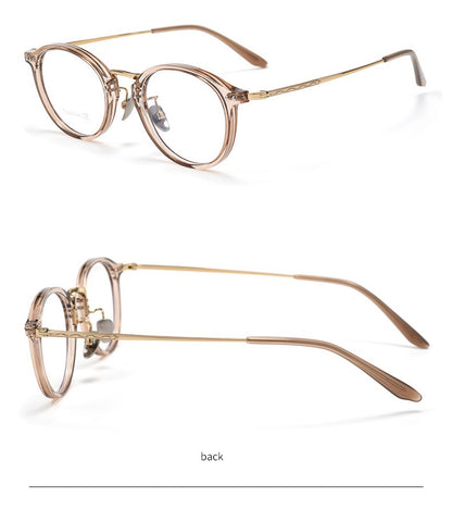 T18276Z Vintage Round Titanium Eyeglasses