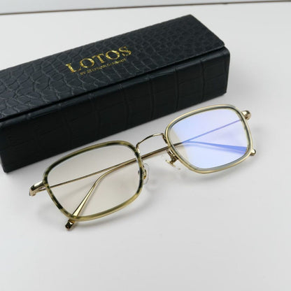 L23A002 Lightweight Rectangle Metal Optical Glasses – Unisex 53-22-145