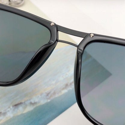S8748- Classic Square Double-Bridge Sunglasses – 54mm