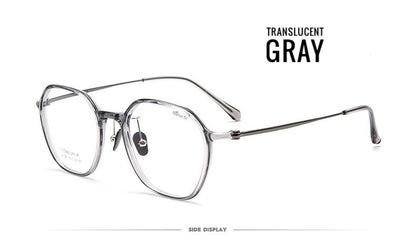 L9106 Lightweight TR90 Titanium Eyeglasses – Unisex Geometric Frames