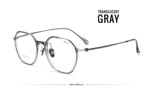 L9106 Lightweight TR90 Titanium Eyeglasses – Unisex Geometric Frames