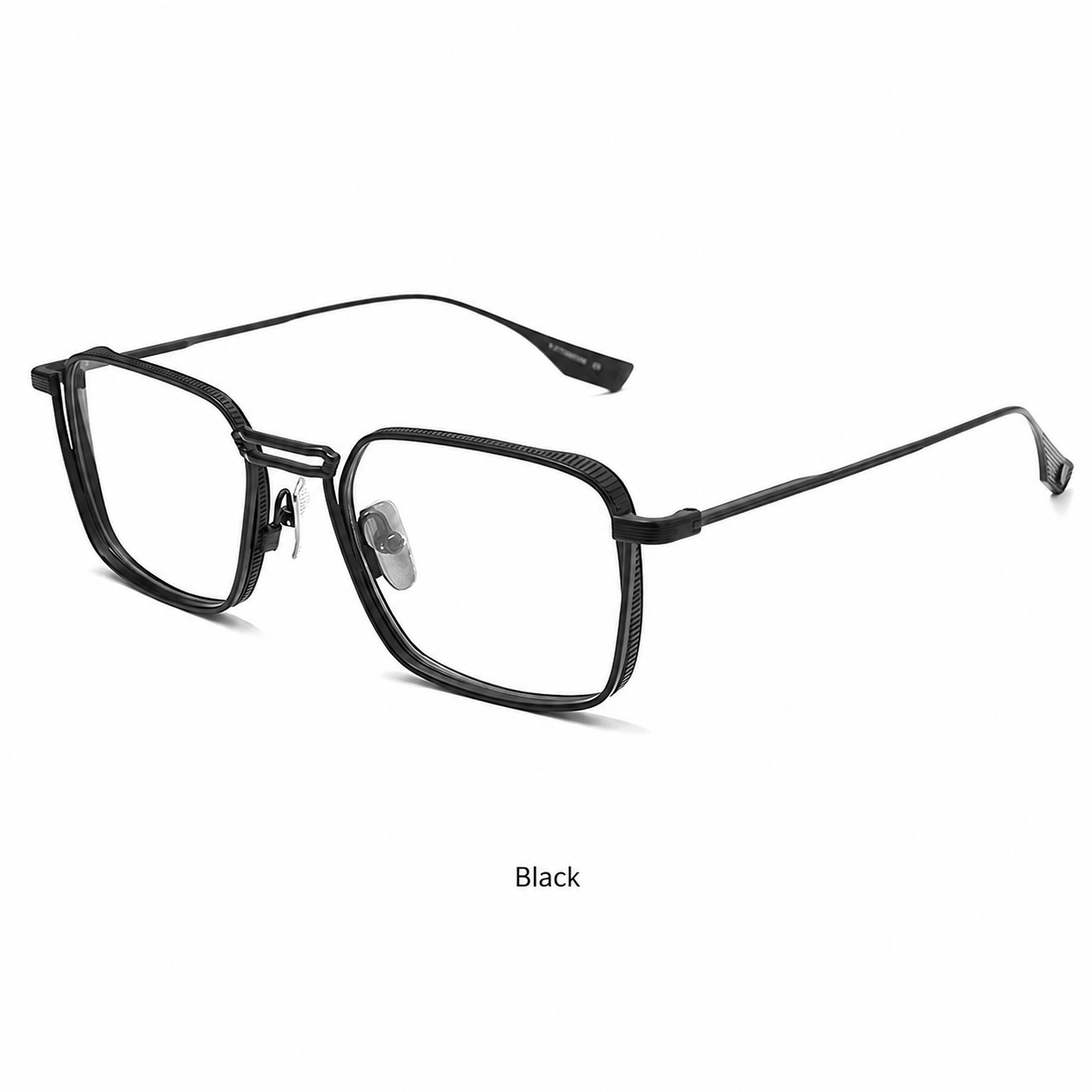 DTX125S Pure Titanium Square Eyeglasses – Lightweight Vintage Metal Frame | 2 Sizes