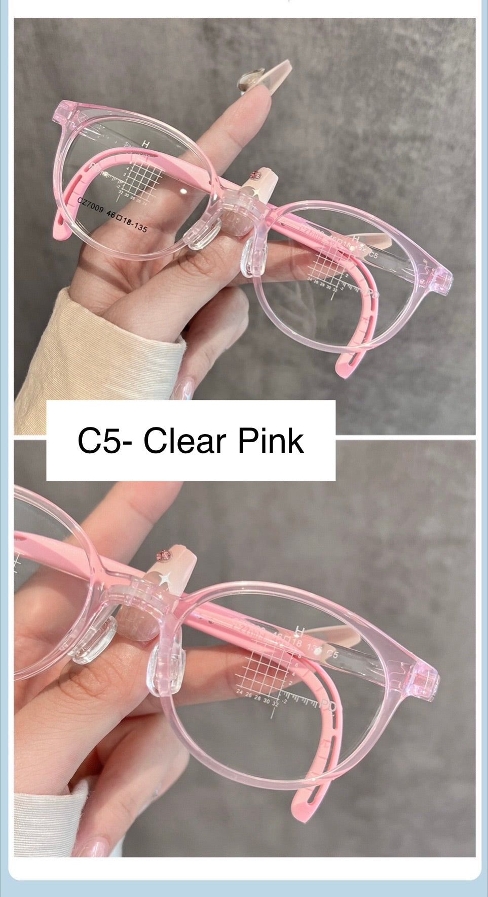 CZ7009ET Kids Round Eyeglasses – Lightweight Flexible TR Children’s Glasses | 46mm