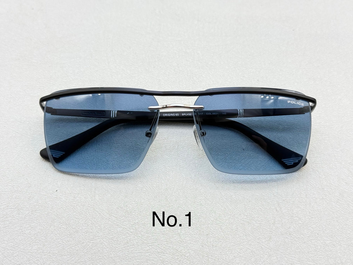 SPLV32 Modern Rectangle Metal Sunglasses – 60mm