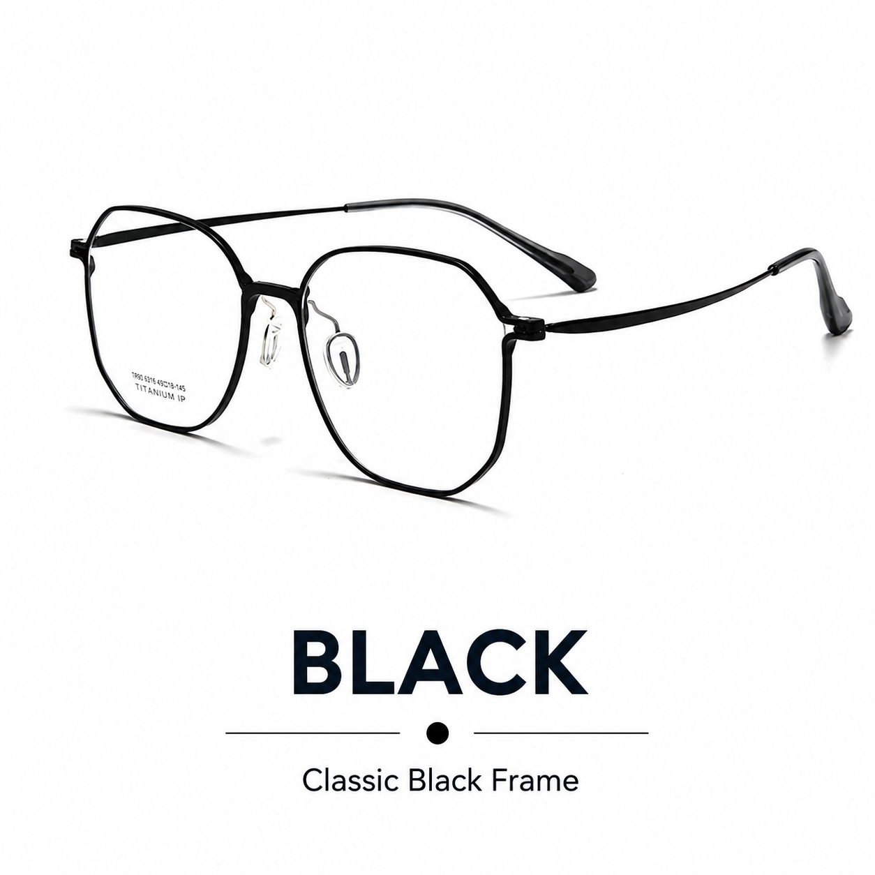 99812ZM Lightweight Titanium Geometric Eyeglasses – Unisex Retro Optical Frame