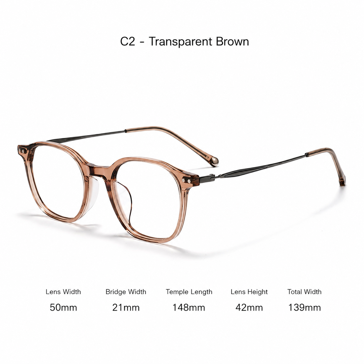 GG507F Acetate & Titanium Retro Eyeglasses – Lightweight Unisex Optical Frame