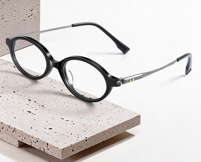 GG-F570 Lightweight Round TR & Titanium Eyeglasses – 49mm Unisex Optical Frame