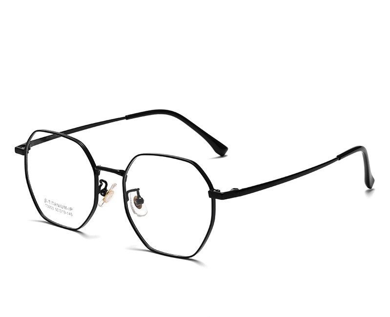 T3903 Lightweight Geometric β-Titanium Eyeglasses – 50mm