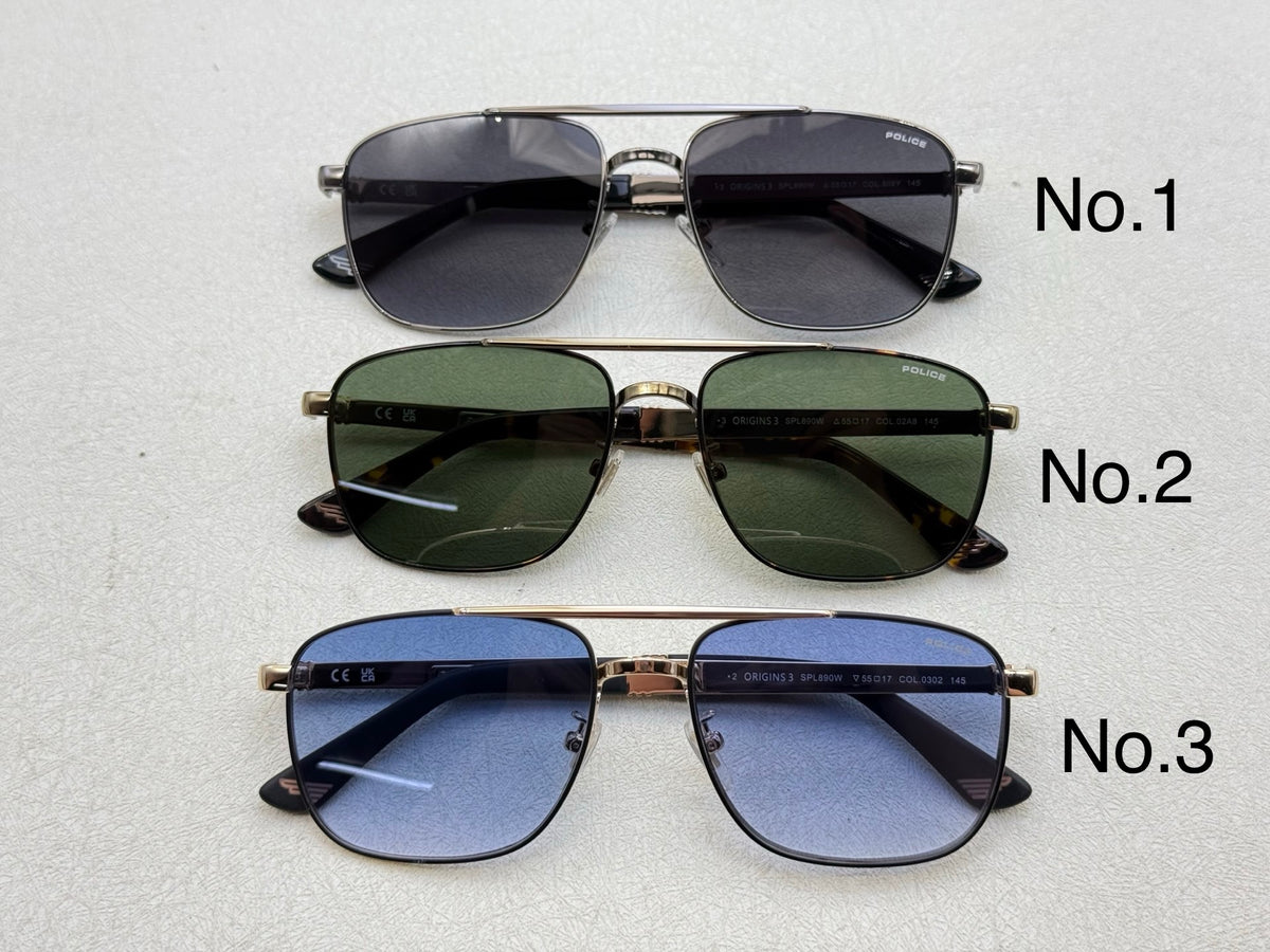 SPL890W Rectangle Metal Sunglasses – 55mm