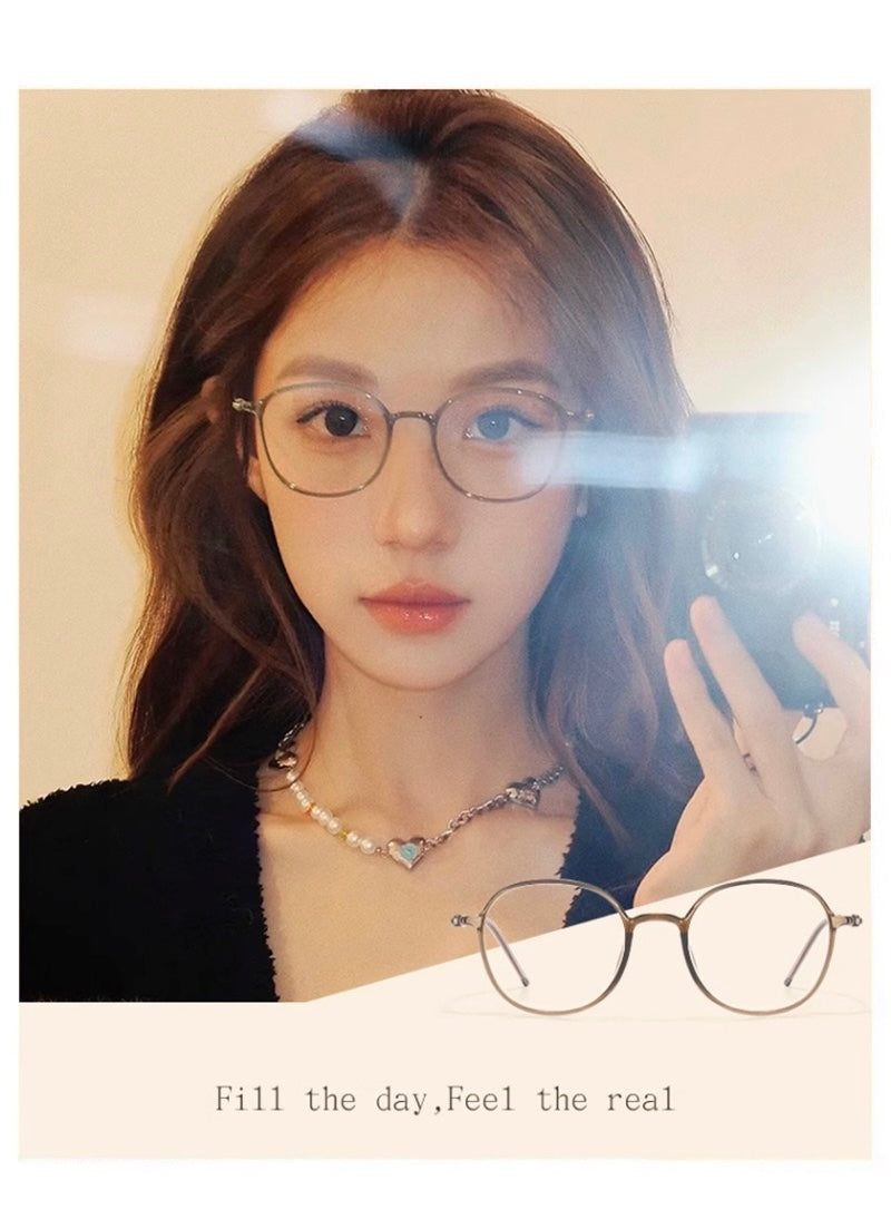 L9113Y Lightweight Titanium Round Prescription Eyeglasses