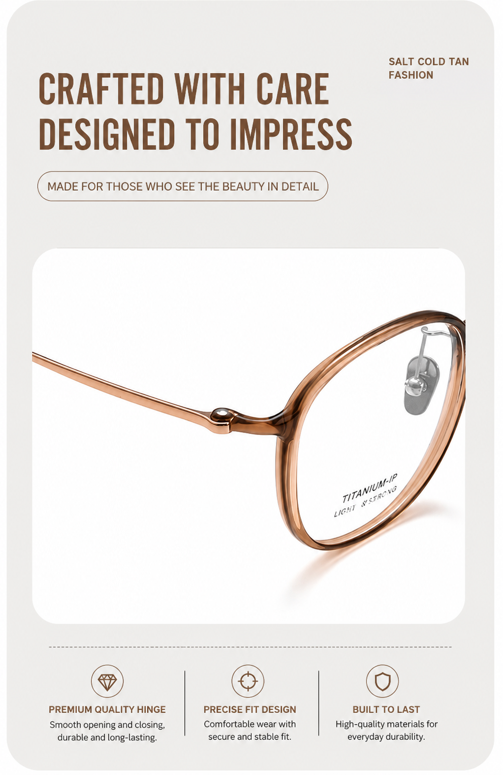 L9113Y Lightweight Titanium Round Prescription Eyeglasses