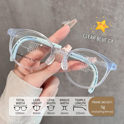 CZ7009ET Kids Round Eyeglasses – Lightweight Flexible TR Children’s Glasses | 46mm