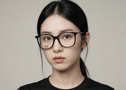 CD1100 Unisex Rectangle Acetate Optical Glasses – 53-16-145