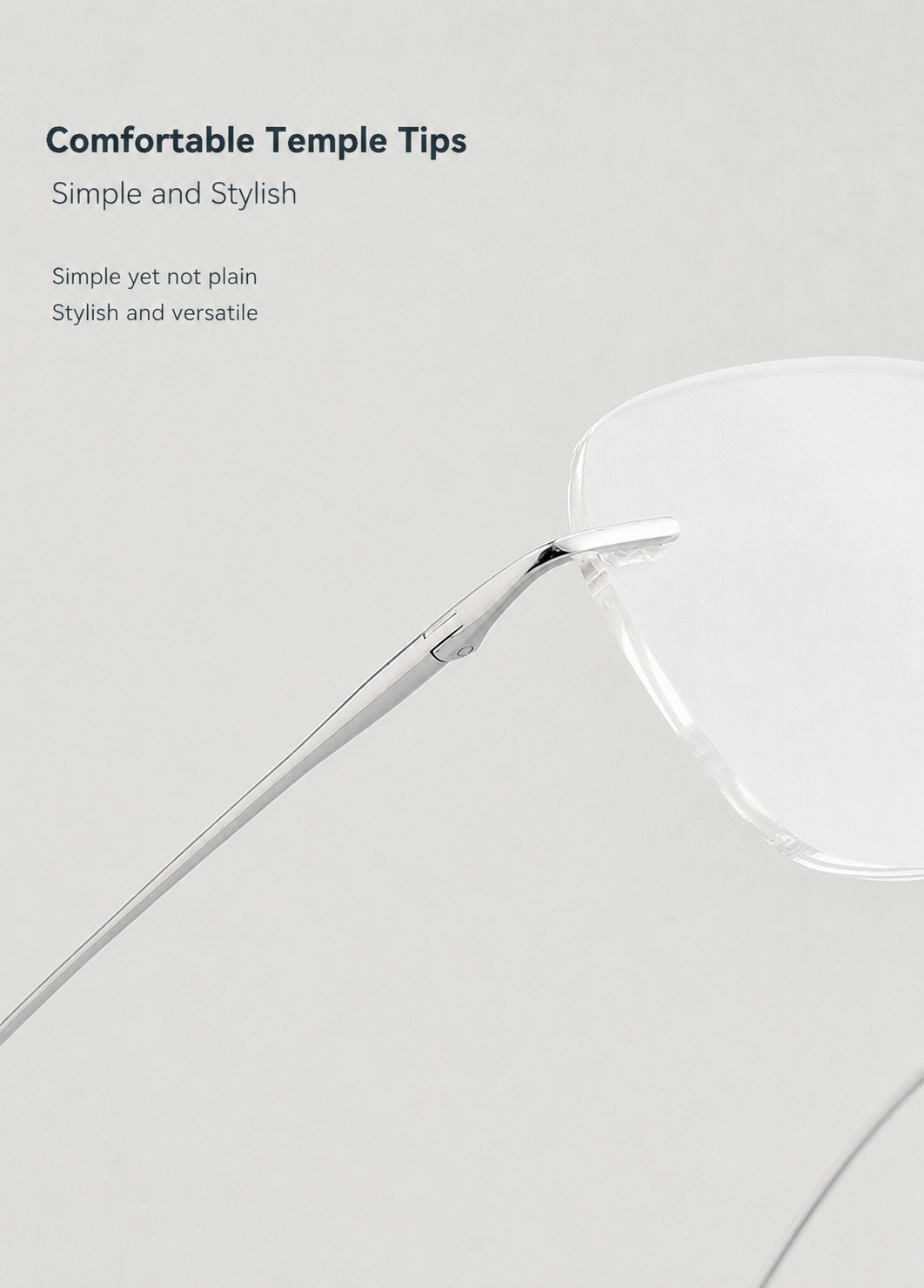 8978WK Pure Titanium Rimless Eyeglasses – 57mm Blue Light Blocking Glasses