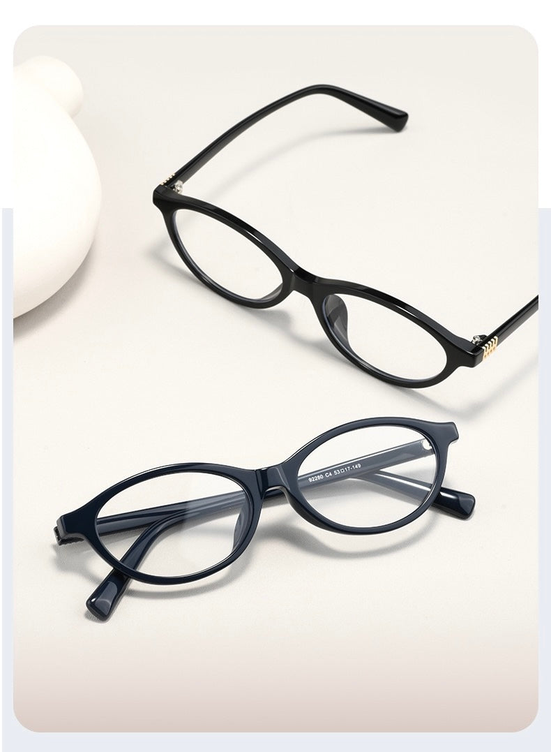 92280BD Women’s Cat-Eye Acetate Eyeglasses – Slim Fashion Optical Frame 53mm