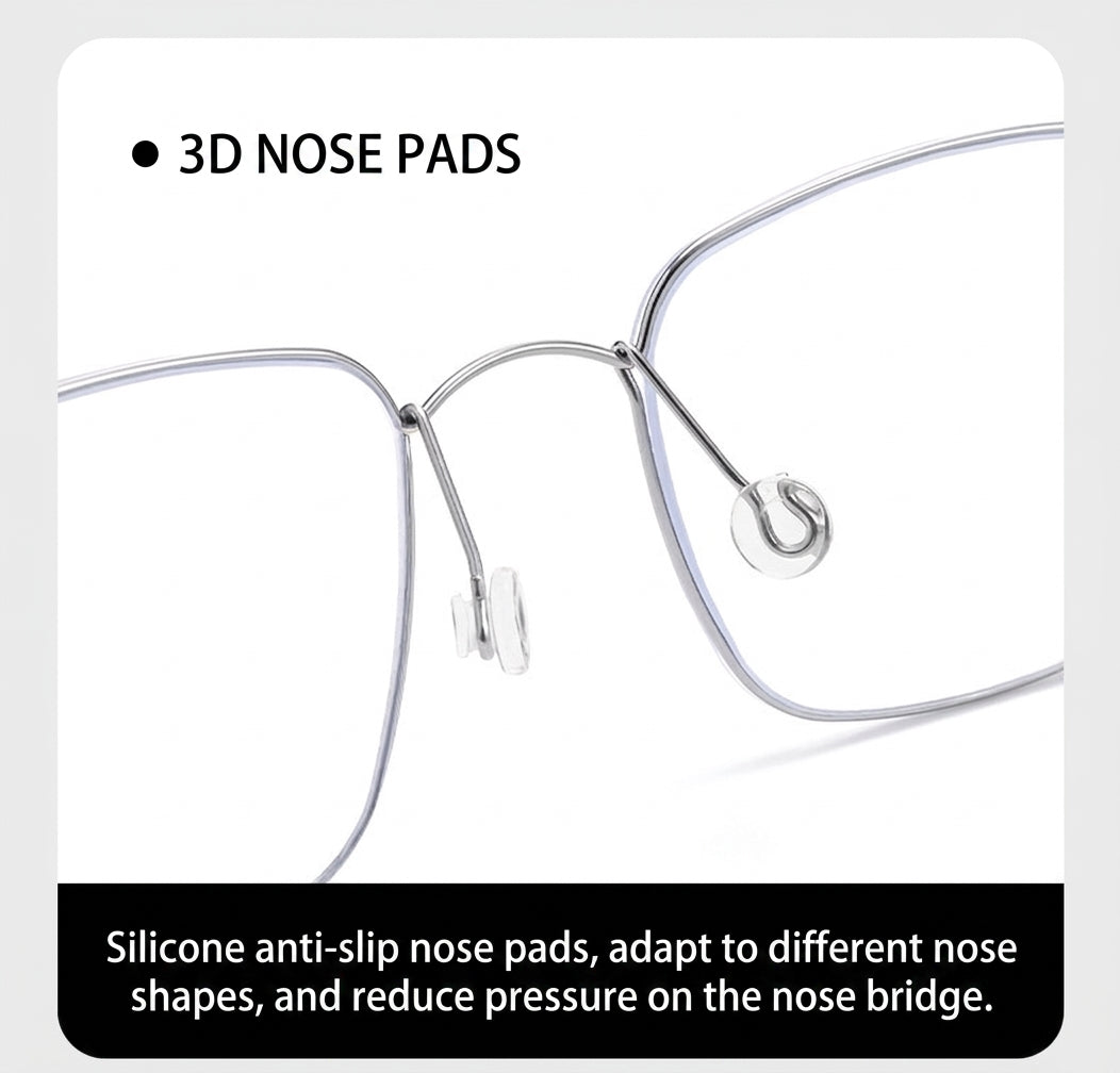 HYD0175Y Pure Titanium Screwless Eyeglasses – Lightweight Geometric Optical Frame