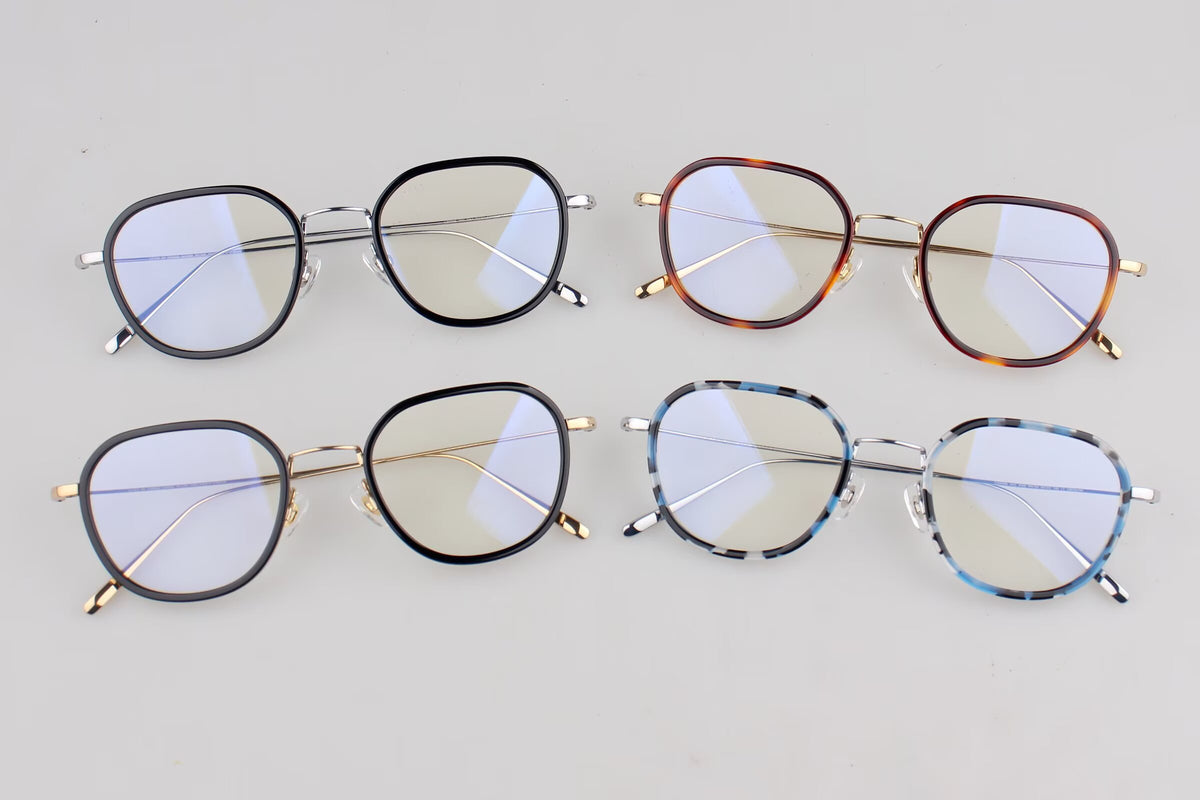 L23A005 Lightweight Round Panto Metal Optical Glasses – Unisex 50-22-145