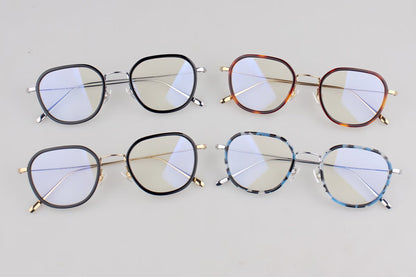 L23A005 Lightweight Round Panto Metal Optical Glasses – Unisex 50-22-145
