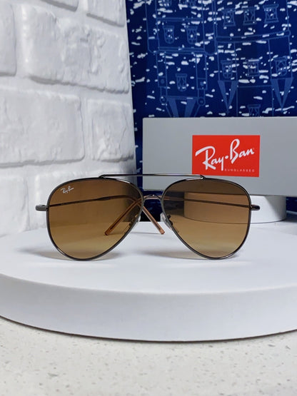 R0101S Reverse Aviator Sunglasses – Brown Lens Metal Frame 62mm