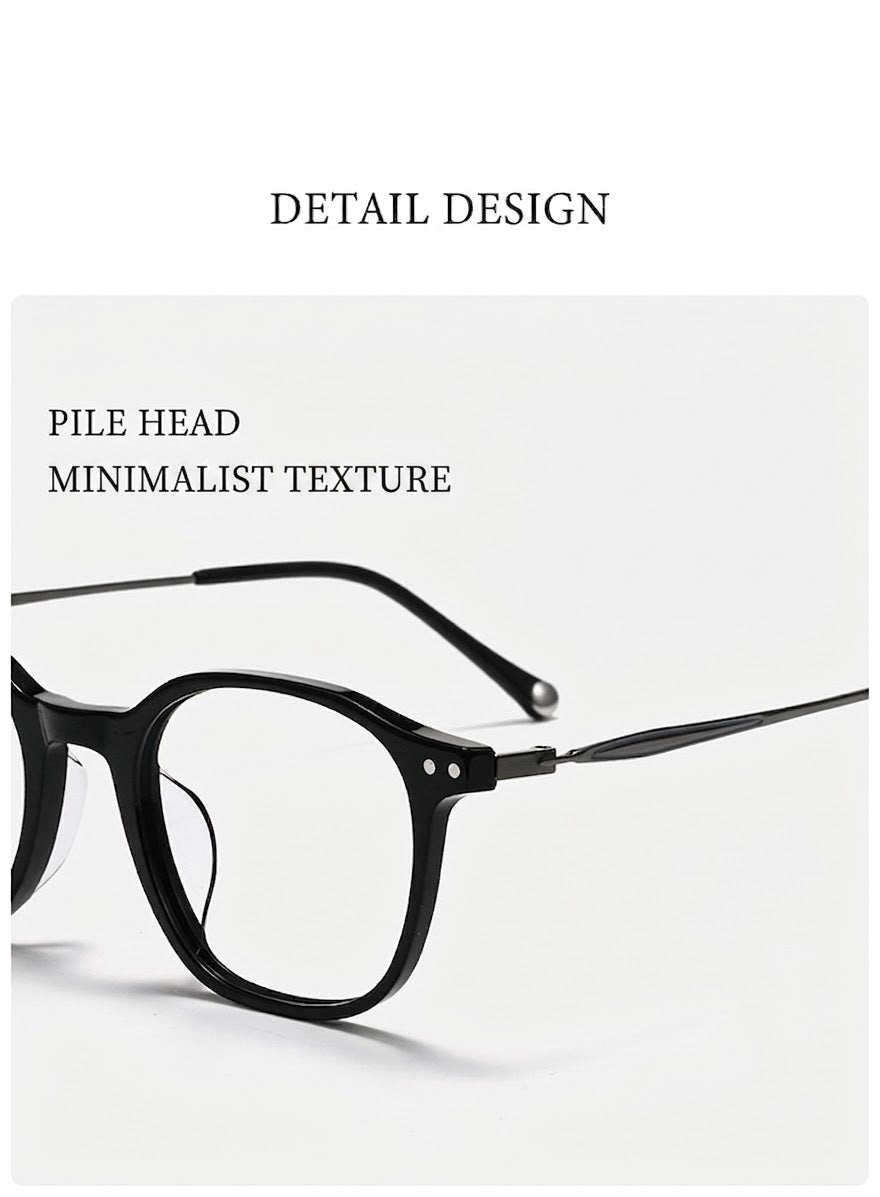 GG507F Acetate & Titanium Retro Eyeglasses – Lightweight Unisex Optical Frame