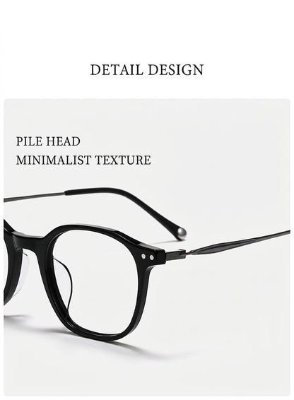 GG507F Acetate & Titanium Retro Eyeglasses – Lightweight Unisex Optical Frame