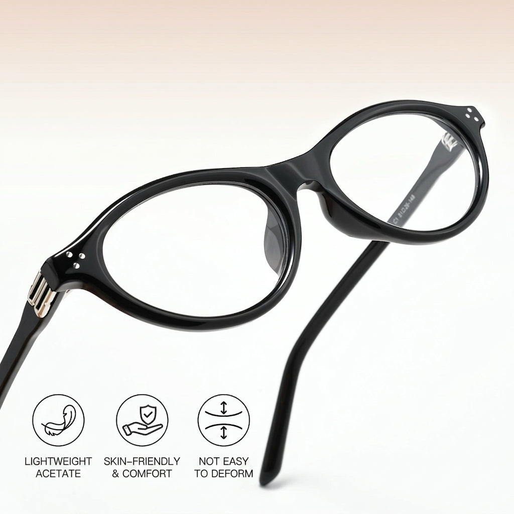 92280BD Women’s Cat-Eye Acetate Eyeglasses – Slim Fashion Optical Frame 53mm