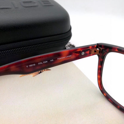 S’1931G Square Optical Frame with Polarized Clip-On Sunglasses – 53mm