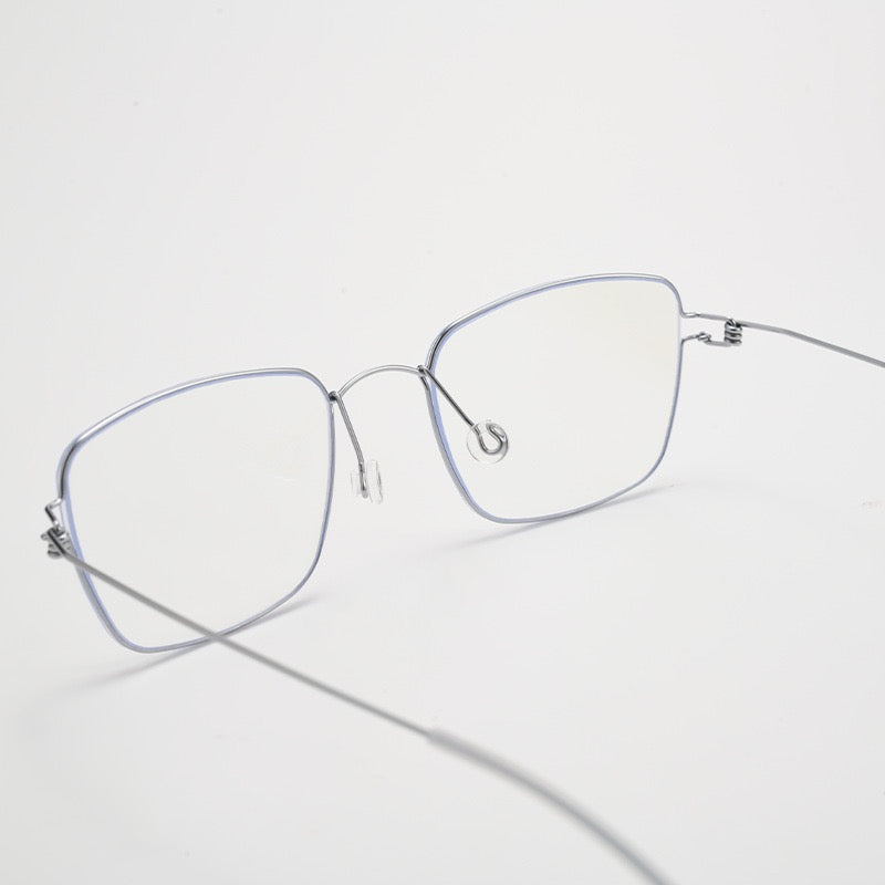 HYD0175Y Pure Titanium Screwless Eyeglasses – Lightweight Geometric Optical Frame