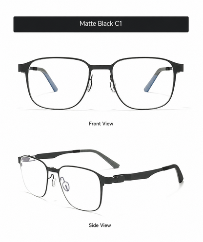 8868 Titanium Magnetic Clip-On Eyeglasses – Polarized Multi-Lens Frame