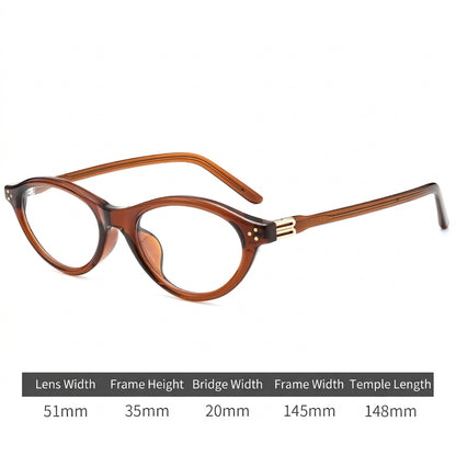 92280BD Women’s Cat-Eye Acetate Eyeglasses – Slim Fashion Optical Frame 53mm