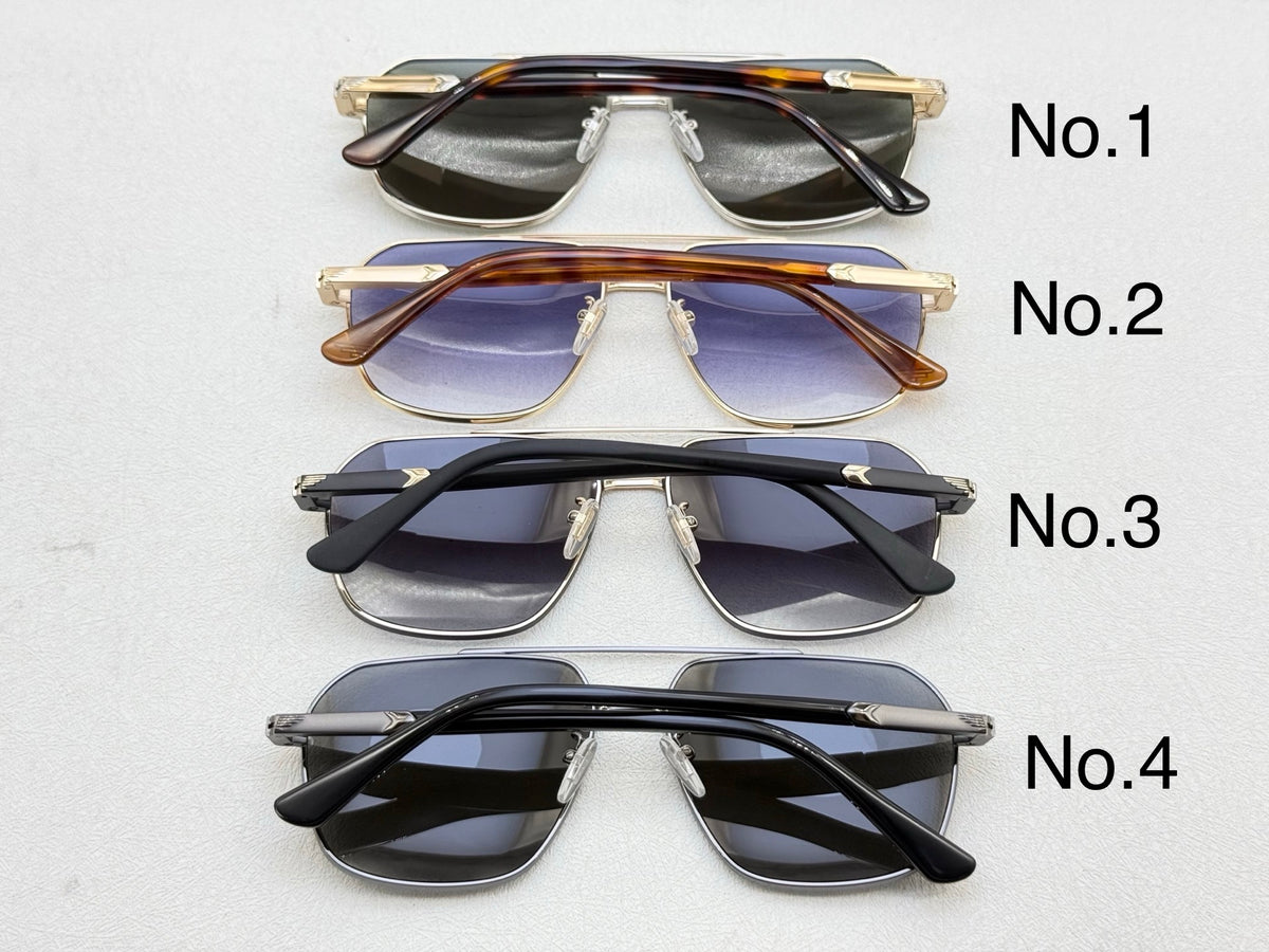SPLQ85 Oversized Rectangle Metal Sunglasses – 61mm