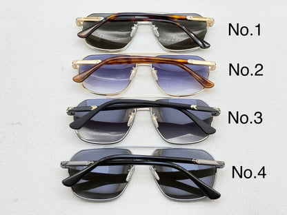 SPLQ85 Oversized Rectangle Metal Sunglasses – 61mm