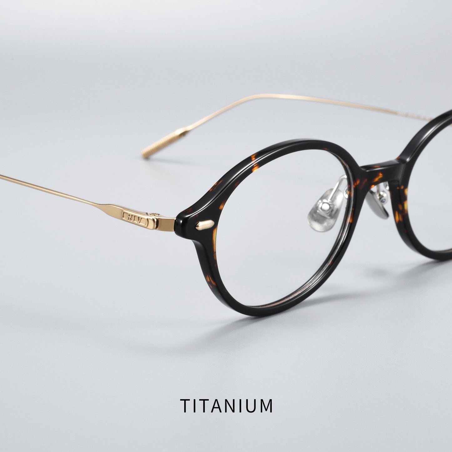 30906Y Lightweight Titanium Acetate Round Eyeglasses – Unisex