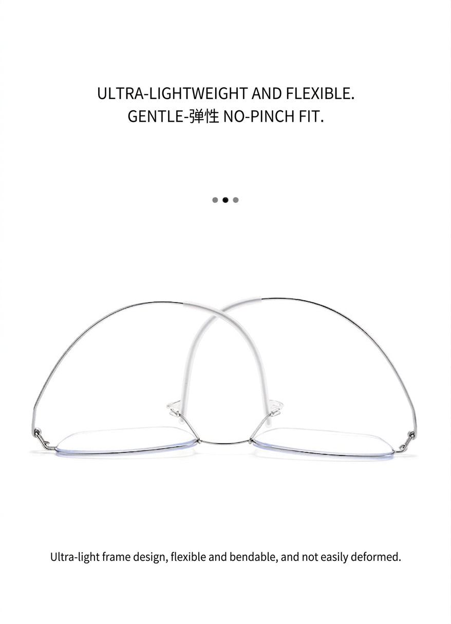 HYD0175Y Pure Titanium Screwless Eyeglasses – Lightweight Geometric Optical Frame