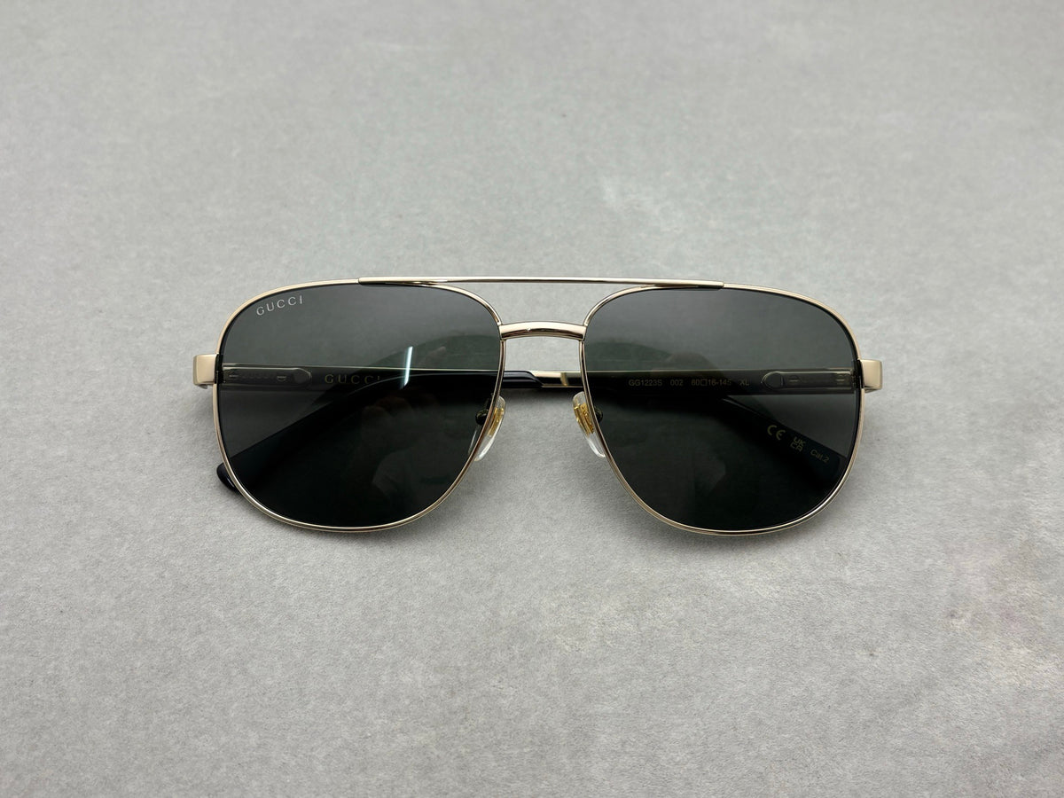 60mm Square Aviator Navigator Metal Sunglasses – Double Bridge Unisex