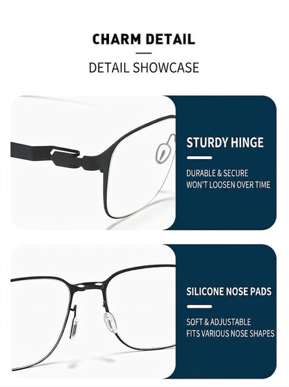 8868 Titanium Magnetic Clip-On Eyeglasses – Polarized Multi-Lens Frame