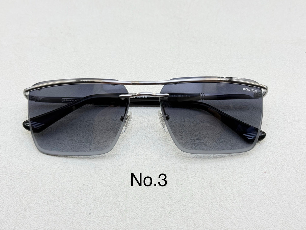 SPLV32 Modern Rectangle Metal Sunglasses – 60mm